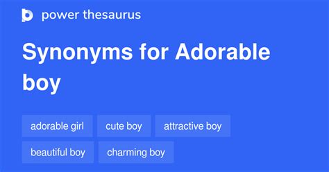adorable synonyms for boy